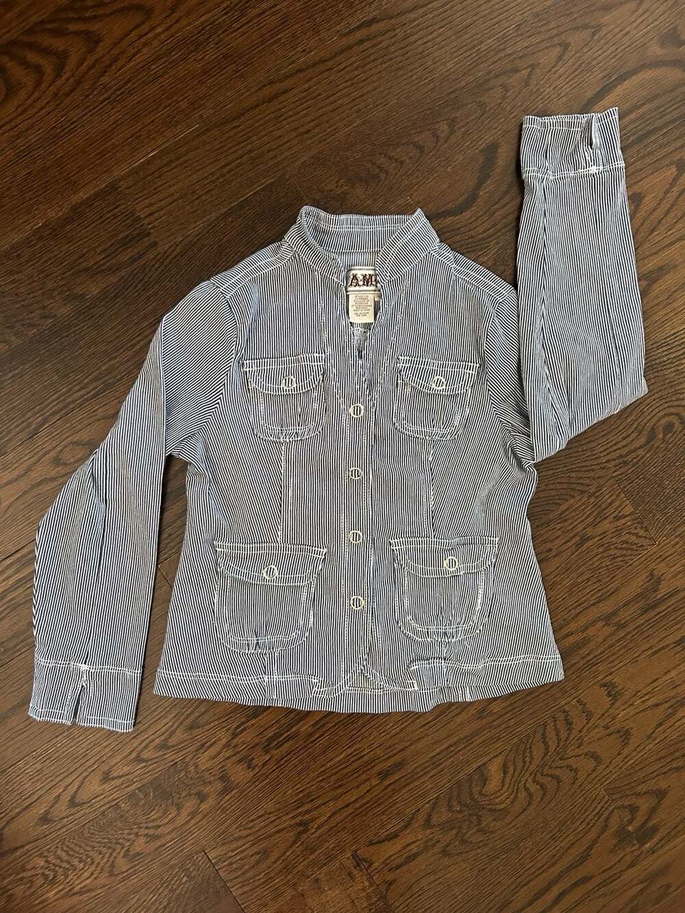 Vintage AMX Women's Striped Utility Jacket Size S